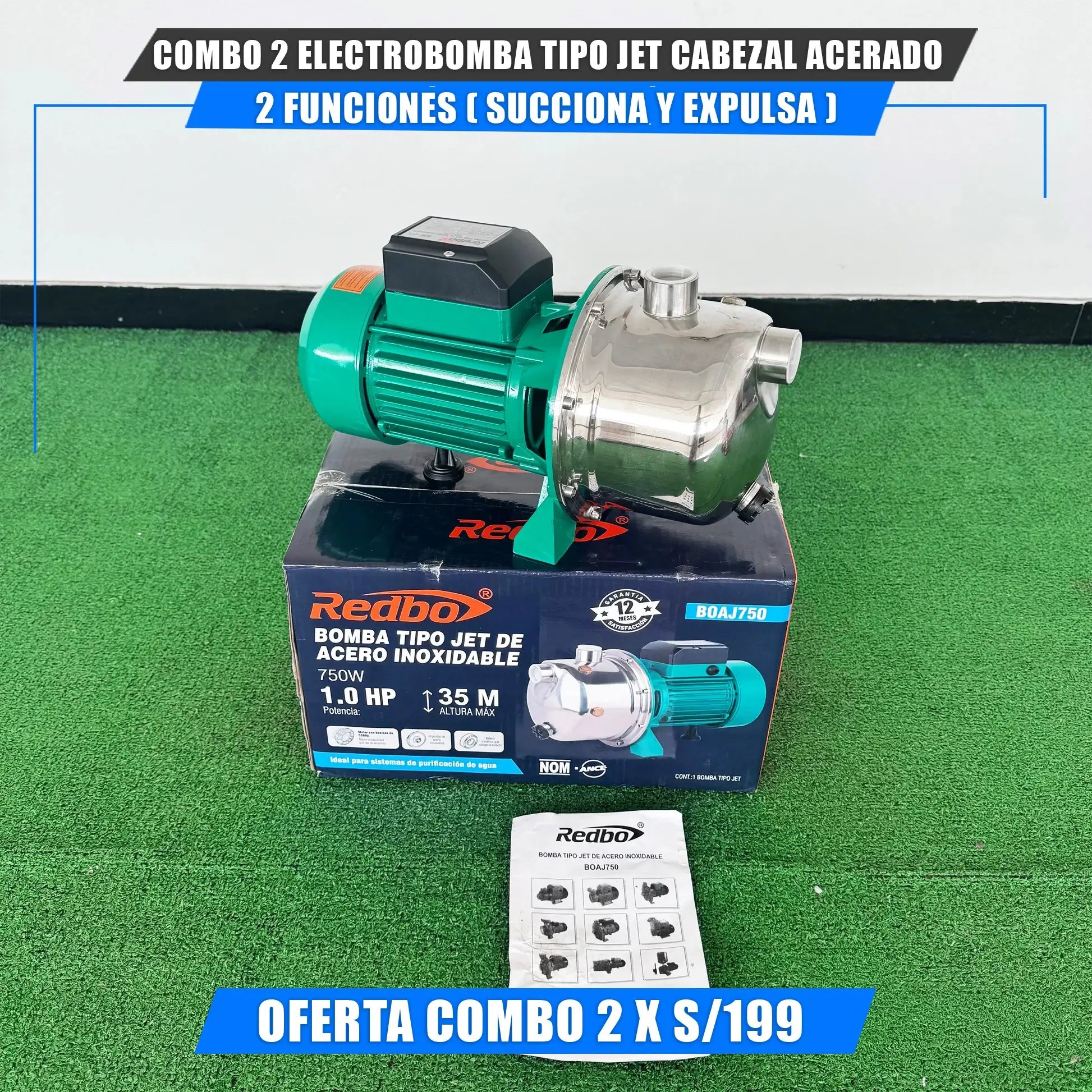 Combo de 2 Electrobombas 💧 - Succiona y Expulsa